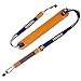Ukulele Strap, Leather Pad Adjustable Nylon Neck Sling Strap for Ukulele with Sound Hole Hook (Orange)