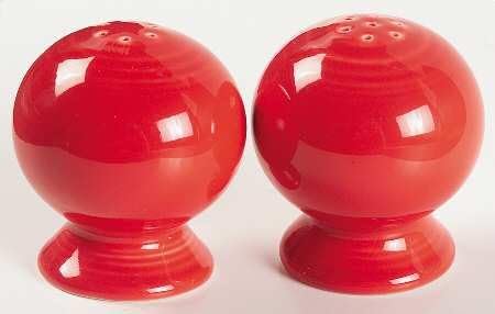 Homer Laughlin Fiesta-Scarlet (Newer) Salt & Pepper Set, Fine China Dinnerware