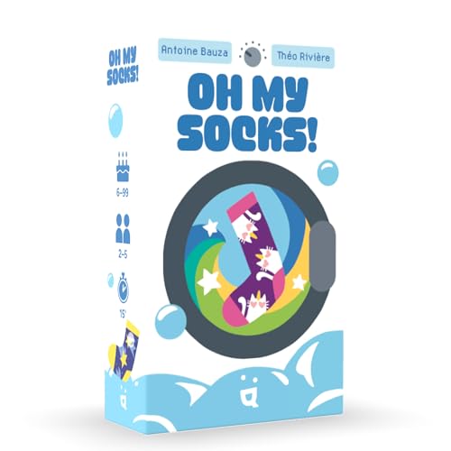 Helvetiq – Oh My Socks! - Jeu de Cartes Familial – Récupérez Le Plus de Paires de Chaussettes Et Gagnez - Antoine Bauza & Théo Rivière - 2 à 5 Joueurs - Dès 6 Ans