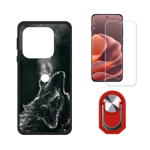 BMPNLSZ �K�p Motorola Edge 70 Pro�p+HD�����K���X�ɓK�����ėpTPU�P�[�X�A�V���J�Q���P�[�X�o���p�[�ی�o�b�N�P�[�X-�ɓK����9�d�x�X�N���C�u�h�~�X�N���[���v���e�N�^(6,78") + ���O���\�Ŕėp�I��360�x��]�\��