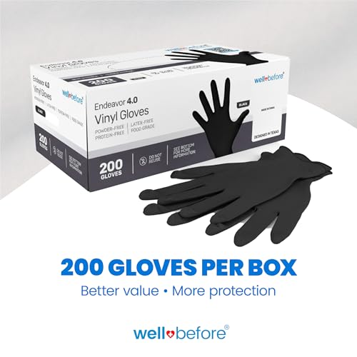 Well Before Disposable Synmax Non-Exam Gloves 4.0g, Powder-Free, Large, 200pcs
