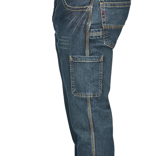 Bulwark FR Men's Flame Resistant Stretch Denim Dungaree Jean, Sanded Denim, 35W X 30L by Bulwark FR - Used condition - Image 4