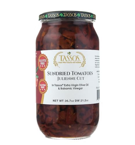 Tassos Sundried Tomatoes Julienne Cut in Extra Virgin Olive Oil