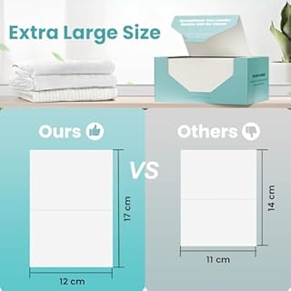 Detersivo Lavatrice in Fogli fino a 200 Lavaggi, Ecologico, Facili da Usare, A base Vegetale, Biodegradabili, Senza Plastica, Dimensioni Elevate (Senza Profumazione)