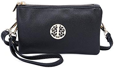 Womens Small Clutch Bags with Wristlet and Long Adjustable Strap