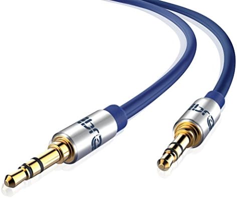 Aux Cable 1M 3.5mm Stereo Pro Auxiliary Audio Cable - for Beats Headphones Apple iPod iPhone iPad Samsung LG Smartphone MP3 Player Home/Car etc - IBRA Orange