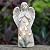 Garden Angel Statues Outdoor Decor 9.6 inches 6 LED Lights Solar Outdoor Sculptures for Outside Yard Art Patio Balcony Front Lawn Ornaments Gifts for Mom Grandma Women
