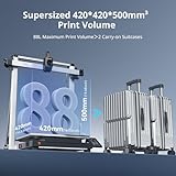 Bundle Anycubic Kobra 3 Max Combo 3D Printer, Support Multi Color Printing 600mm/s High-Speed Printing, Large Build Volume 420x420x500mm, Auto Leveling & Smart Vibration Compensation PEI Plate