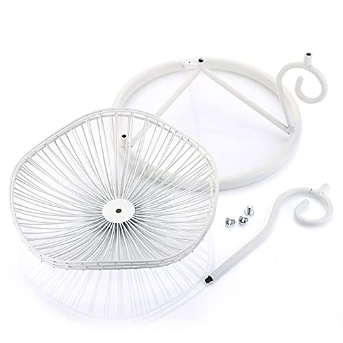 Ownmy 3-Tier Fruit Basket Stand Decorative Iron Fruit Bowl, Metal Wire Fruit Holder Storage Trays Table Countertop Holder For Vegetables Bread Snack, Modern Fruit Bowls For Kitchen Home Use (White) #TOP3