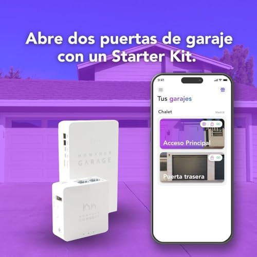 Miniatura 5 de Homyhub Starter Kit Mando A Distancia Garaje Wifi - Mucho Más Que Abrir Puerta De Garaje Con Tu Móvil Y Voz - Controla Max 2 Puertas Por Starter Kit