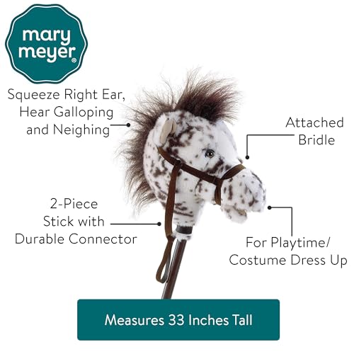 Image of Mary Meyer Hobby Horse Toy Easy Ride 'Um Stick Horses with Galloping and Neighing Sounds, 33-Inches Tall, Appaloosa