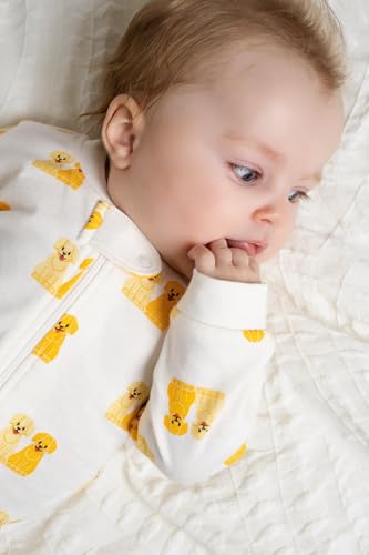 Image of MONICA + ANDY One Piece Baby Pajamas, 100% Organic Baby Clothes for Girls and Boys, Sizes For Newborn and Infant