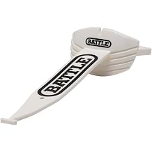 Battle Speed XL Football Mouthguard with Connected Thick Strap, Advanced Composite, No Boil, for Braces, Maximum Breathability, Youth and Adult White