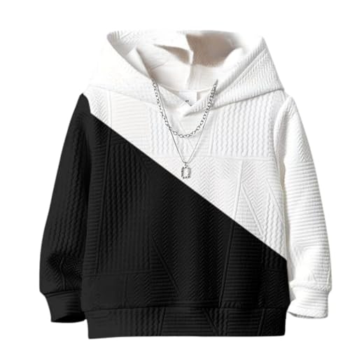 EMBLIKA Boys Winter Wear Regular Fit Hooded Neck Sweatshirt Black