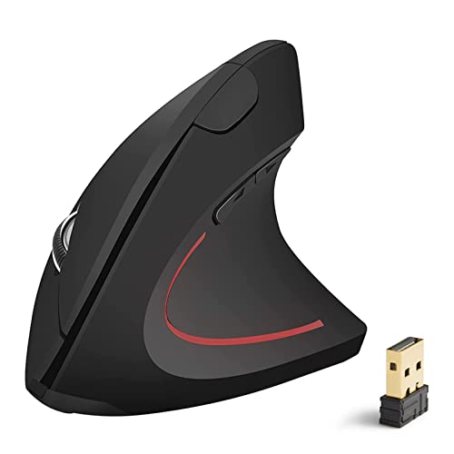 Velnut Wireless Mouse, 2.4G Wireless Vertical Mouse Ergonomic Mouse With 3 Adjustable Dpi 800/1200/1600,6 Buttons,Compatible With Pc,Desktop #TOP1