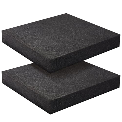 2Pack Packing Foam Sheets 12x12x2 Customizable Polyurethane Insert