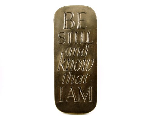Wild Goose Studio Be Still And Know That I Am Irish Plaque Bronze Coated Resin 14 Inches Long By 5 1/2 Inches Wide Made In Ireland #TOP17