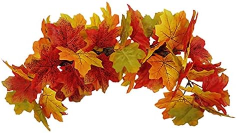 CPYGMXI Artificial Maple Leaves Swag, Simulation Maple Leaf Decorative Wreaths Door Signs, Christmas Thanksgiving Halloween Fall Autumn Decorations