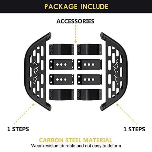 Ousuwo Fit For 2021-2023 Ford Bronco Running Board Side Steps For Bronco Accessories (Fit Bronco With Rock Rail) #TOP6