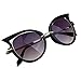 Sannysis Retro Womens Metal Frame Golden Leg Cat Eyeglasses Sunglasses (Black)