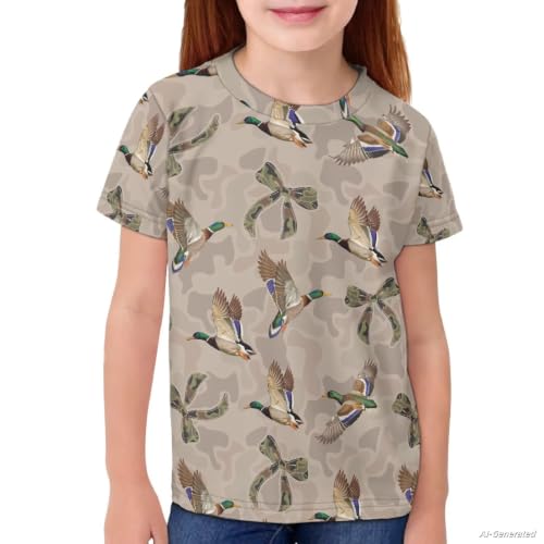 Image of Renewold Kids Novelty T-Shirt for Girls Boys Short Sleeve Crewneck Summer Tee Soft Breathable Graphic Shirt for Age 2-16