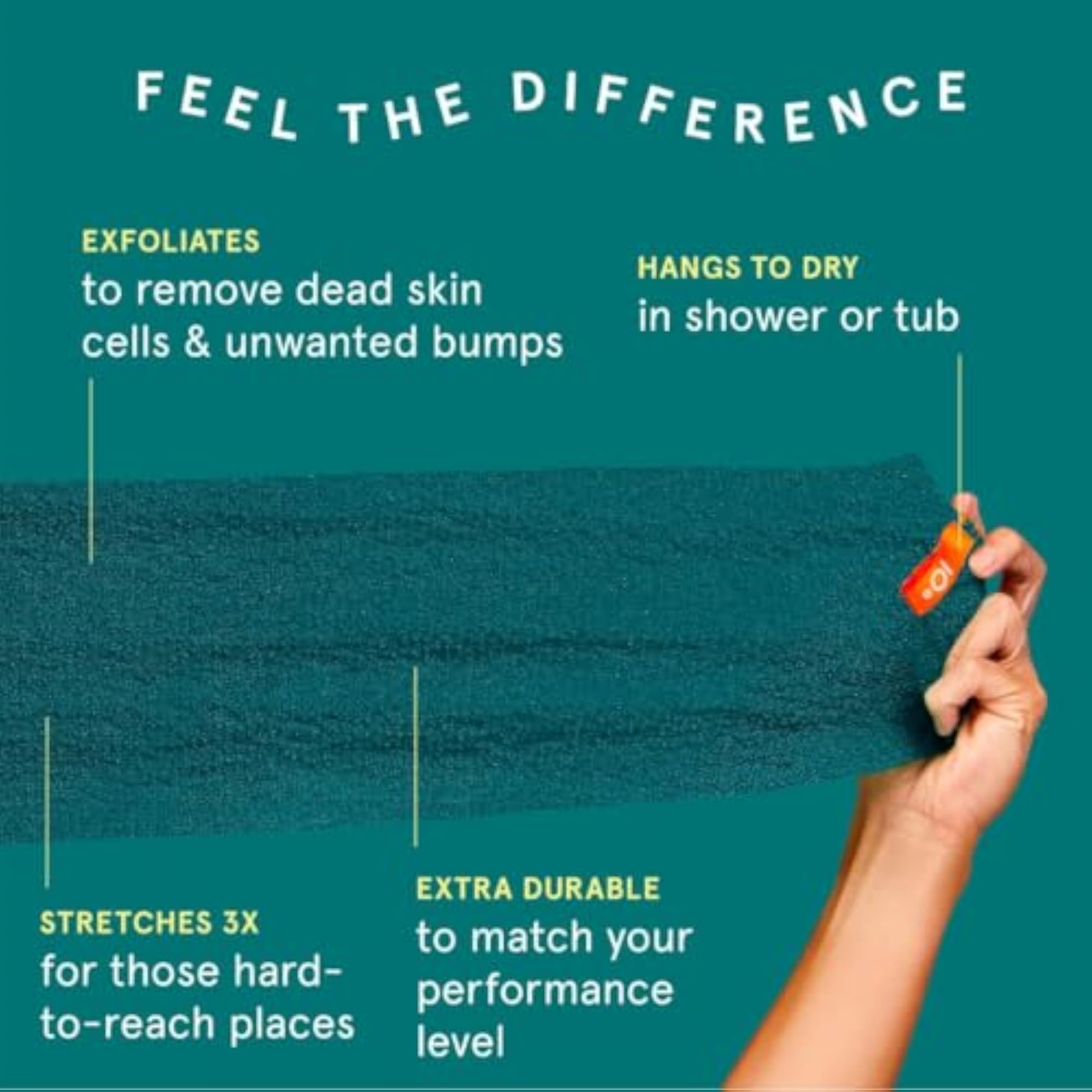 Sport Exfoliating Stretch Cloth, 3 Count