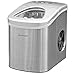 Frigidaire Counter Top Ice Maker, Produces 26 pounds Ice per Day, Stainless Steel with White See-through Lid (Renewed)
