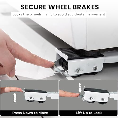Image of Robustt Heavy Load Furniture Lifter Mover Tool Set - Moving Roller Wheel Set Easy and Safe Shifting Slider Tools for Washing Machines, Fridge, Sofa, Table, Cupboard - Pack of 2