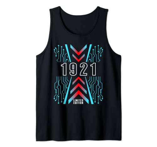 Cumpleaños 1921 Edición limitada Regalo Usado Gaming Vintage Camiseta sin Mangas