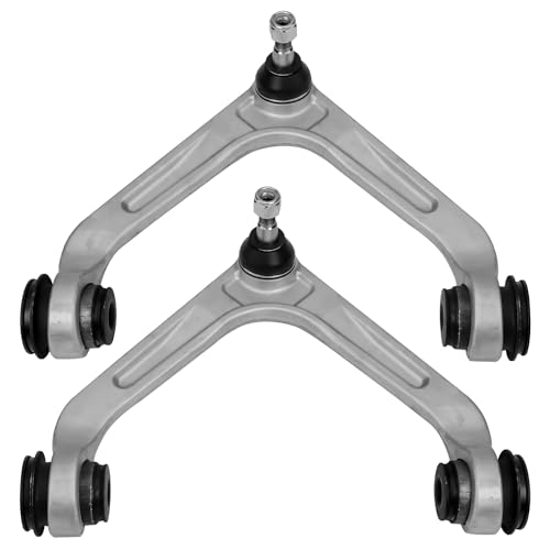Image of Detroit Axle - RWD Front End Control Arms Kit for 03-06 Dodge Ram 2500 3500, 2 Upper Control Arms w /Ball Joint 2 Tie Rods 2 Sway Bars 2 Lower Ball Joints 2003 2004 2005 2006 Replacement - 8pc Set