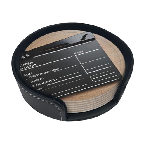 Movies Clapperboard Print Coaster Set