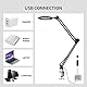 Beyamz LED-Lupenleuchte, Lupenlampe - 105 mm 5-Dioptrien Glaslinse, 750 Lumen dimmbar in 3 Farben, 90 cm schwenkbarer Arm für Handarbeiten und präzise Arbeiten (Schwarz)
