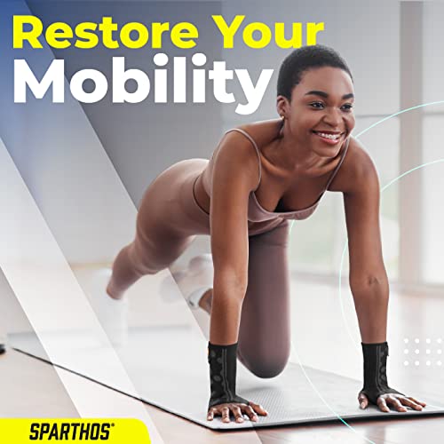 Sparthos Wrist Support Sleeves (Pair) – Medical Compression For Carpal Tunnel And Wrist Pain Relief – Wrist Brace For Men And Women (Medium, Midnight Black) #TOP3