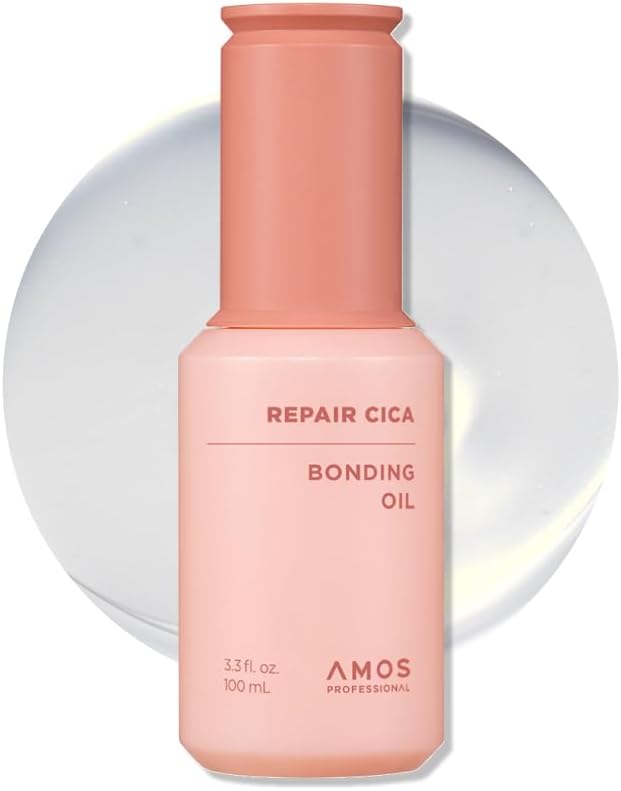 AMOS PROFESSIONAL Repair Cica Bonding Hair Oil l With Cica Protein for Split Ends & Breakage, Deep Nourishing & Shine Boost l Bonding Technology, 3.3 fl. oz.