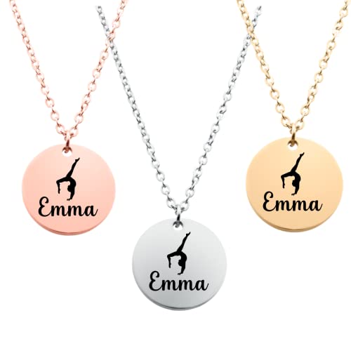 Personalized Gymnastics Charm Necklace