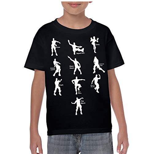 Ugp Campus Apparel Emote Dances - Funny Youth T Shirt - Medium - Black #TOP3