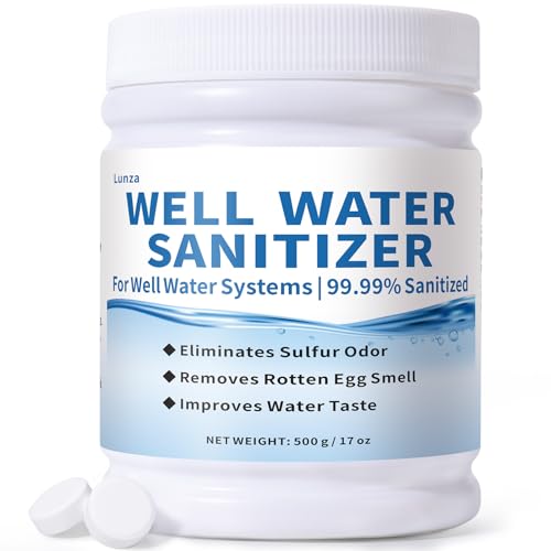 Comparison: Best Water Treatment Systems For Well Water 4 Lunza Well Water Sanitizer Kit – 99.99% Well Cleaning Strength | Removes Sulfur Odors, Rotten Egg Smells & Iron Buildup | Non-Toxic, Food-Grade Safe | Ideal for Shallow and Deep Wells