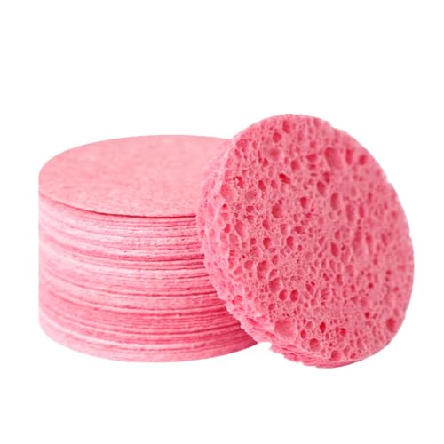 20 Piezas Esponjas Faciales Comprimidas, Esponjas Desmaquillantes de Celulosa, Redonda Desmaquillante Belleza Esponja, Esponja de Limpieza Facial Reutilizable, Para Spa, Eliminación de Maquillaje