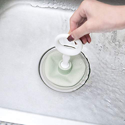 2 unidades de limpiador de tuberías de succión manual, herramienta para desatascar cañerías con fuerte succión, material PP y PE, fácil de usar y limpiar (verde) miniatura 3