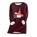 kansuum Sweatshirtkleid Damen Warm Halten Mutterschaft Klassisches Einfarbig Overall Bauchfreie Oberteile Teenager Mädchen