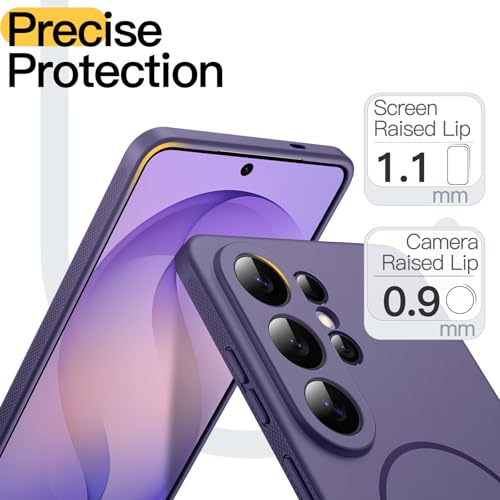 Image of JETech Slim Cover Case for Samsung Galaxy S26 Ultra, Compatible with MagSafe, Anti-Slip Grip & Full Camera Lens Protection, Soft TPU Protective Phone Cover, Shockproof (Heron Purple)