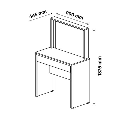 Penteadeira Espelho 1 Gaveta Com Banco Yasmim Led