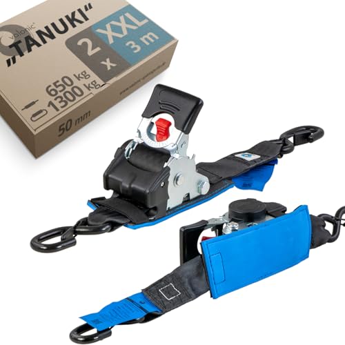Cinchas de amarre con trinquete valonic Tanuki 3m con protección acolchada