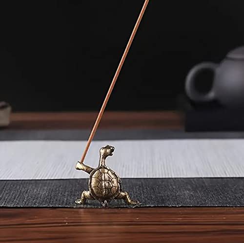 Kung Fu Turtle Incense Stick Holder! Alloy Incense Burner Stand! Turtle Ornament For Aromatherapy, Yoga, Meditation, Home Living Room Office Decor! (Antique Copper) #TOP3
