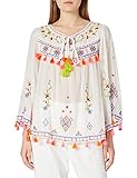 Hippie Chic. Derhy Damen Nebraska Bluse, Elfenbein, Large
