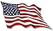 LARGE Waving American Flag Sticker (usa made decal)
