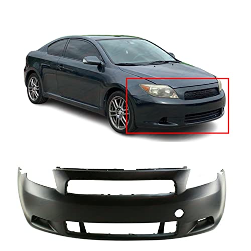 FitParts Compatible with Front Bumper Cover Fascia 2005-2010 Scion TC Base Spec Coupe 05-10. New Primed Without Sensor Holes, With Fog Light Holes. SC1000103 5211921906