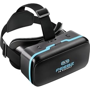 VR Headset for iPhone & Android 1.0 – for Kids | with Links to 3D VR Videos + VR Games for Android | Virtual Reality Goggles Set for Phones 4.5″-6.5″