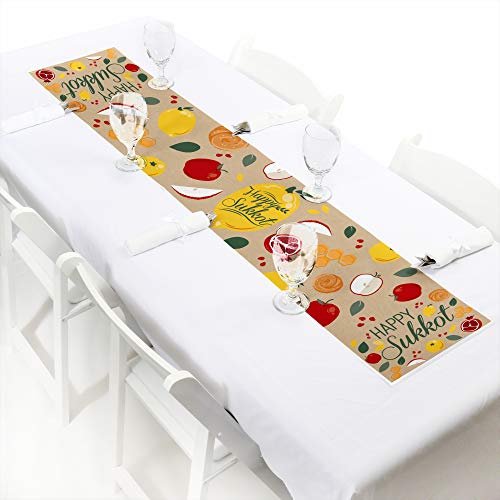 Big Dot of Happiness Sukkot - Petite Sukkah Jewish Holiday Paper Table Runner - 12 x 60 inches