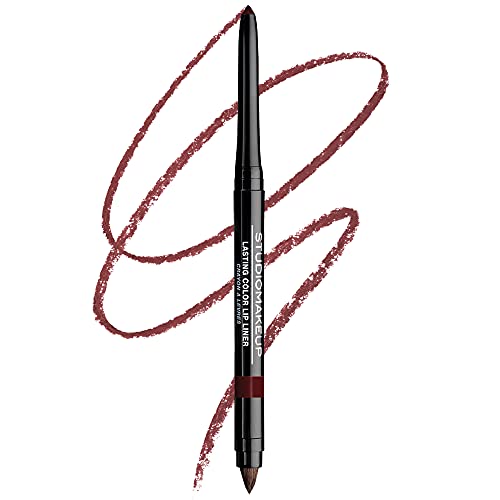 True Red Lip Liner Set w/ Lip Brush & Sharpener â€“ Long-Lasting Natural Lip Liner - Waterproof Lip Pencil w/ Tapered Lip Liner Brush â€“ Gliding Lip Liner Pencil to Prevent Lipstick Color Bleeding